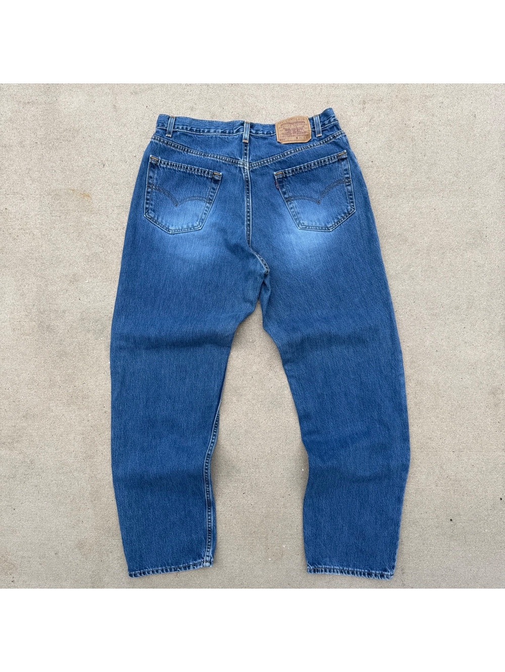 Levi's 550 Jeans Mens Waist 36 Relaxed Fit Blue Denim Casual Made In U.S.A